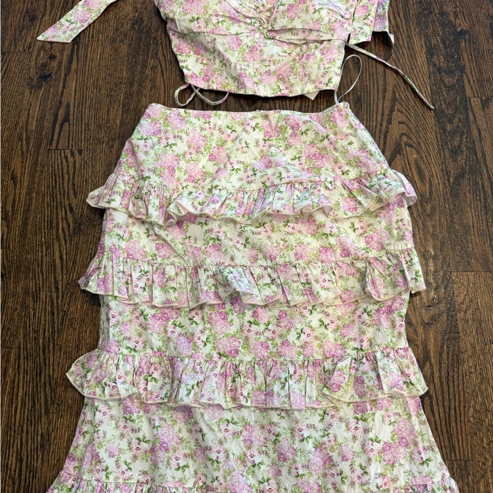 Anthropologie/Mable Mila Ruffle Two Piece Skirt Set - Picture 5 of 7